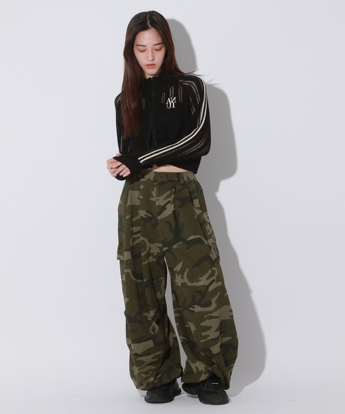 Anui(アニュイ)の「【UNISEX/3サイズ展開】ワイドパラシュートパンツ2(カーゴパンツ・レディース・アーミー・SMALL/MEDIUM/LARGE)」の8枚目の写真