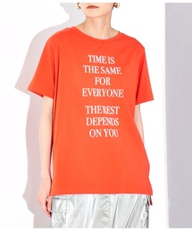 Settimissimo | フロッキープリント ロゴ Tシャツ(Tシャツ/カットソー)