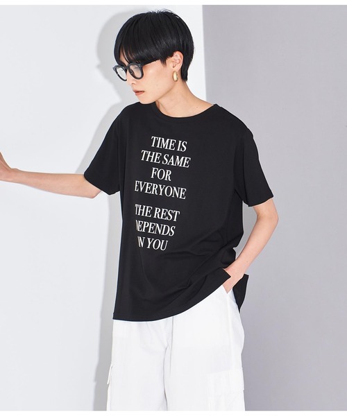 Settimissimo（セッティミッシモ）の「フロッキープリント ロゴ Tシャツ（Tシャツ/カットソー・レディース・オフホワイト/ブラック/オレンジ・FREE）」の22枚目の写真