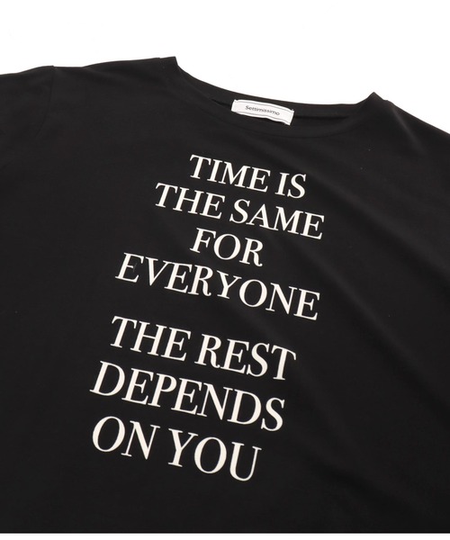 Settimissimo（セッティミッシモ）の「フロッキープリント ロゴ Tシャツ（Tシャツ/カットソー・レディース・オフホワイト/ブラック/オレンジ・FREE）」の5枚目の写真