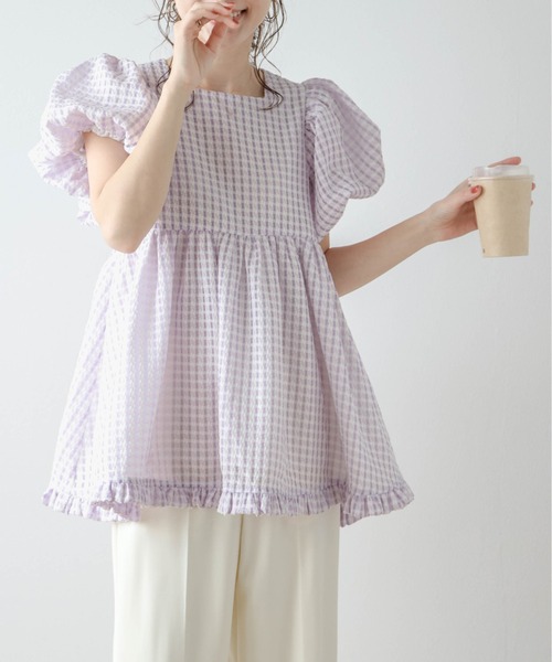可愛いギンガムポッケ＊22SS nach POCHE VICHY BOUQUET Tシャツ 楽天市場】Keitto ケイット ギンガムチェック柄 切替 プル