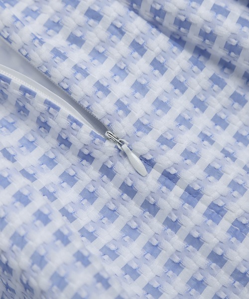 AMELY(エミリー)の「ぽわん袖ギンガムチェックトップス(Tシャツ/カットソー・レディース・イエロー/ピンク/ブルー/ブラック/パープル・フリー)」の7枚目の写真