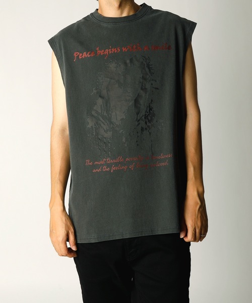 INASTUDIOS ZOO（イーナストゥディオスズー）の「「INASTUDIOS SELECT」ピグメント ノースリーブ（Tシャツ/カットソー・メンズ・ブラウン系その他2/ブラック系その他/ブラック/モカ/ブラック系その他2/ブラウン系その他・LARGE/X-LARGE/MEDIUM）」の3枚目の写真