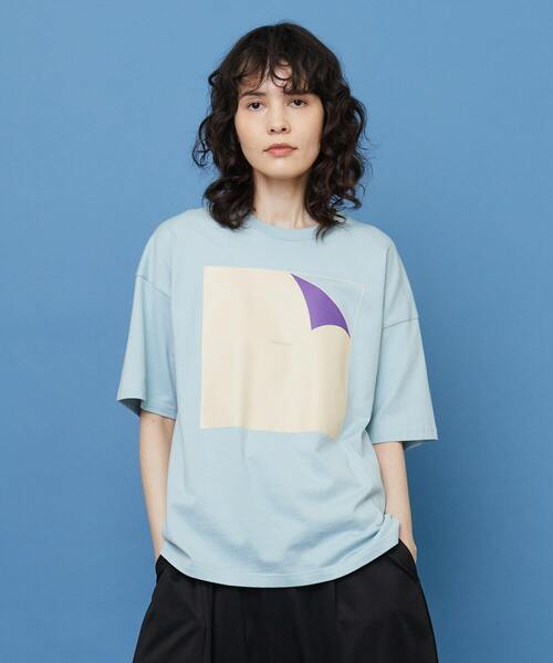 FRAPBOIS（フラボア）の「テイストペラT（Tシャツ/カットソー・レディース・サックスブルー/ブラック/ホワイト・1/2）」の3枚目の写真