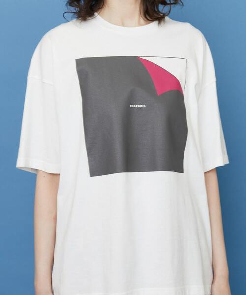 FRAPBOIS（フラボア）の「テイストペラT（Tシャツ/カットソー・レディース・サックスブルー/ブラック/ホワイト・1/2）」の6枚目の写真