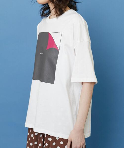 FRAPBOIS（フラボア）の「テイストペラT（Tシャツ/カットソー・レディース・サックスブルー/ブラック/ホワイト・1/2）」の7枚目の写真