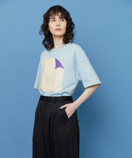 FRAPBOIS（フラボア）の「テイストペラT（Tシャツ/カットソー・レディース・サックスブルー/ブラック/ホワイト・1/2）」の10枚目の写真