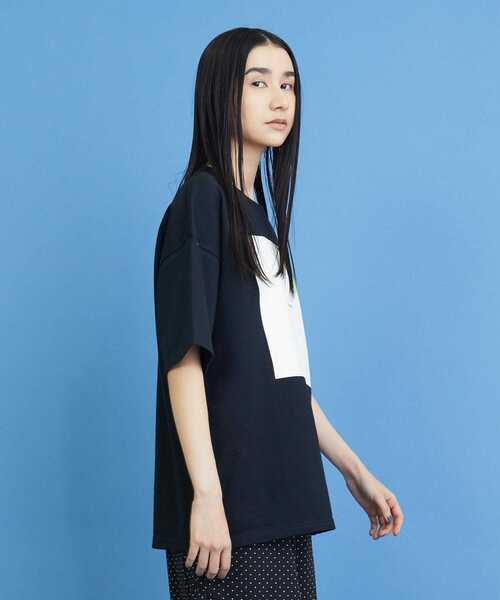 FRAPBOIS（フラボア）の「テイストペラT（Tシャツ/カットソー・レディース・サックスブルー/ブラック/ホワイト・1/2）」の12枚目の写真