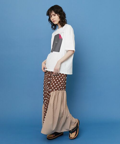 FRAPBOIS（フラボア）の「テイストペラT（Tシャツ/カットソー・レディース・サックスブルー/ブラック/ホワイト・1/2）」の14枚目の写真