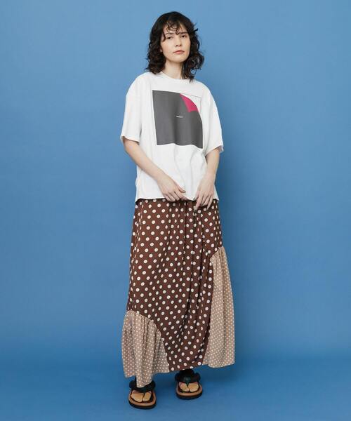 FRAPBOIS（フラボア）の「テイストペラT（Tシャツ/カットソー・レディース・サックスブルー/ブラック/ホワイト・1/2）」の15枚目の写真