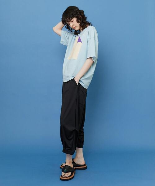 FRAPBOIS（フラボア）の「テイストペラT（Tシャツ/カットソー・レディース・サックスブルー/ブラック/ホワイト・1/2）」の20枚目の写真