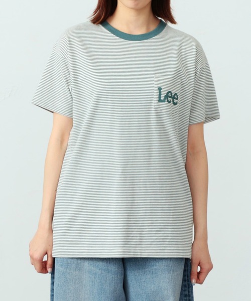 Lee(リー)の「Lee/リー ポケットLeeロゴ ショートスリーブTシャツ(Tシャツ/カットソー・レディース・チャコール/オレンジ/ベージュ/ホワイト/ホワイト×ブラック/ブルー・SMALL/MEDIUM/LARGE/X-LARGE)」の8枚目の写真