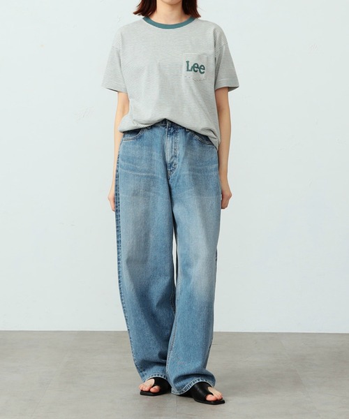 Lee(リー)の「Lee/リー ポケットLeeロゴ ショートスリーブTシャツ(Tシャツ/カットソー・レディース・チャコール/オレンジ/ベージュ/ホワイト/ホワイト×ブラック/ブルー・SMALL/MEDIUM/LARGE/X-LARGE)」の12枚目の写真