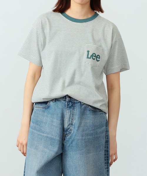 Lee(リー)の「Lee/リー ポケットLeeロゴ ショートスリーブTシャツ(Tシャツ/カットソー・レディース・チャコール/オレンジ/ベージュ/ホワイト/ホワイト×ブラック/ブルー・SMALL/MEDIUM/LARGE/X-LARGE)」の13枚目の写真
