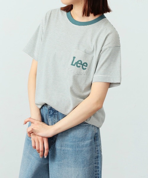 Lee(リー)の「Lee/リー ポケットLeeロゴ ショートスリーブTシャツ(Tシャツ/カットソー・レディース・チャコール/オレンジ/ベージュ/ホワイト/ホワイト×ブラック/ブルー・SMALL/MEDIUM/LARGE/X-LARGE)」の14枚目の写真