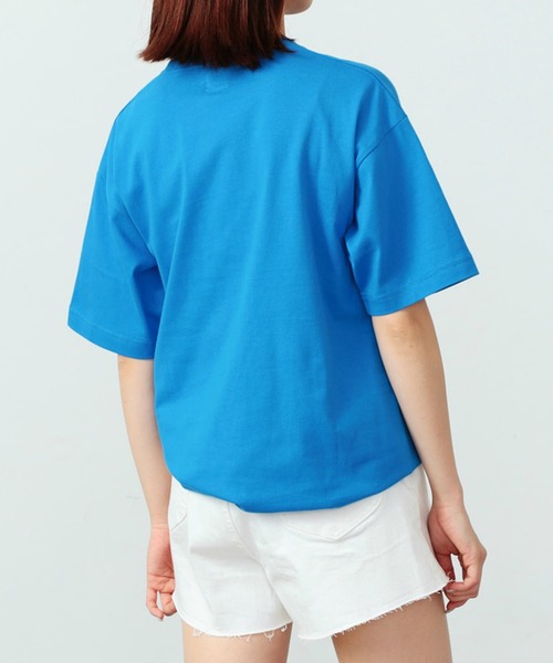 Lee(リー)の「Lee/リー ポケットLeeロゴ ショートスリーブTシャツ(Tシャツ/カットソー・レディース・チャコール/オレンジ/ベージュ/ホワイト/ホワイト×ブラック/ブルー・SMALL/MEDIUM/LARGE/X-LARGE)」の21枚目の写真
