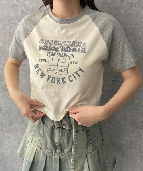 セール】CALIFORNIAロゴラグランTシャツ（Tシャツ/カットソー