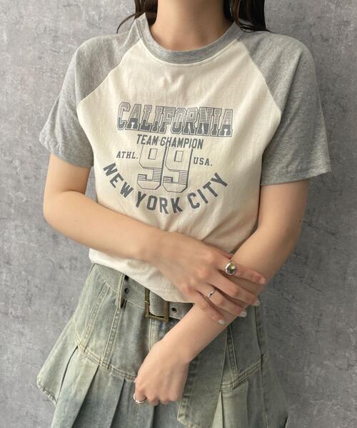 セール】CALIFORNIAロゴラグランTシャツ（Tシャツ/カットソー