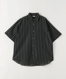 Steven Alan | <Steven Alan> T/C ダークストライプ レギュラーカラー ショートスリーブ シャツ -A-LINE LOOSE CASUAL(シャツ/ブラウス)