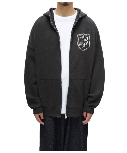 WP（ダブリューピー）の「WP / ダブリューピー：EMBLEM ZIP PARKA FADED：WP12-ZPK12[WAX]（パーカー・メンズ・ブラック・XL/L/M）」の14枚目の写真