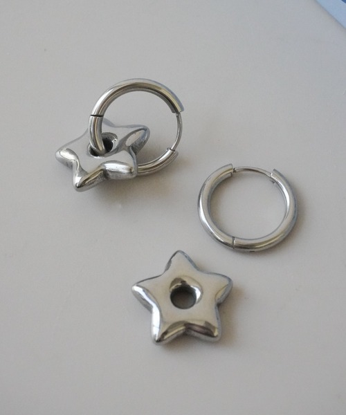 Port(ポート)の「【 Port / ポート 】 2WAY ハート スター モチーフ フープ ピアス(ピアス(両耳用)・レディース・シルバー系その他/シルバー/シルバー×ゴールド/シルバー系その他2・FREE)」の6枚目の写真