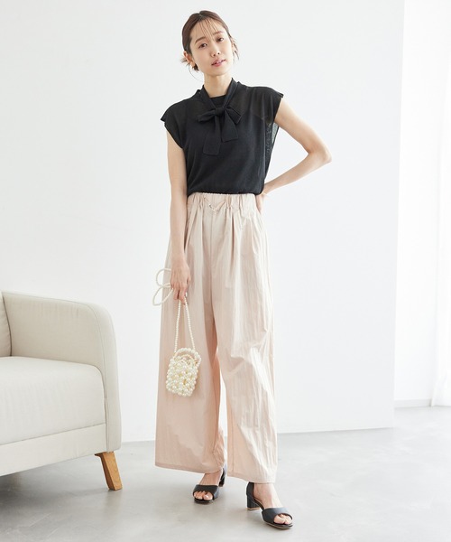 ROPE' PICNIC（ロペピクニック）の「ラメボウタイシアーニットプルオーバー（ニット/セーター・レディース・キナリ/キャメル/ブラック・38）」の4枚目の写真