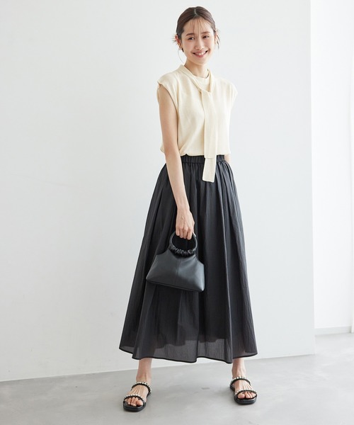 ROPE' PICNIC（ロペピクニック）の「ラメボウタイシアーニットプルオーバー（ニット/セーター・レディース・キナリ/キャメル/ブラック・38）」の11枚目の写真