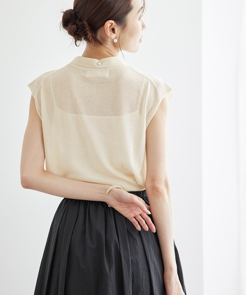 ROPE' PICNIC（ロペピクニック）の「ラメボウタイシアーニットプルオーバー（ニット/セーター・レディース・キナリ/キャメル/ブラック・38）」の15枚目の写真