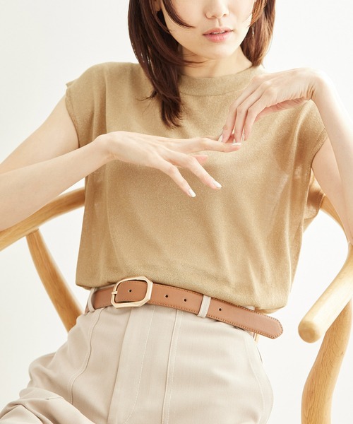 ROPE' PICNIC（ロペピクニック）の「ラメボウタイシアーニットプルオーバー（ニット/セーター・レディース・キナリ/キャメル/ブラック・38）」の22枚目の写真