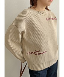 刺繍ニットTOPS