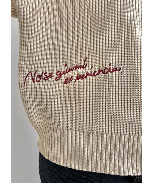 palm RICHE（ポームリシュ）の「刺繍ニットTOPS（ニット/セーター・レディース・ブラック/ベージュ/ネイビー・M）」の19枚目の写真