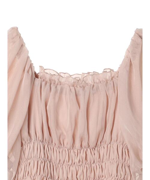 earth music&ecology（アースミュージックアンドエコロジー）の「パフスリーブシャーリングブラウス（シャツ/ブラウス・レディース・ブラック/アイボリー/ピンクベージュ・FREE）」の11枚目の写真