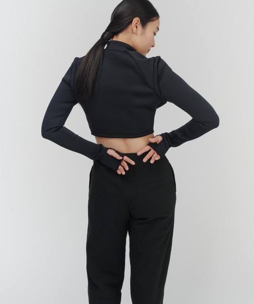 THINGS THAT MATTER(シングス ザット マター)の「CARDBOARD KNIT SWIM JACKET / カードボードニットスイムジャケット(水着・レディース・ブラック×ホワイト/アイボリー/ブラック・FREE)」の9枚目の写真