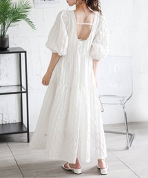 AMELY | パフスリーブティアードワンピース(ワンピース)