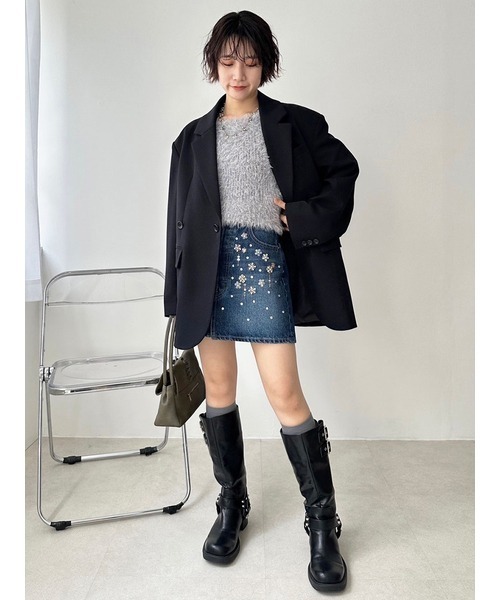 ニット セーター フェザーヤーン2WAYニットプルオーバー レディース LILY BROWN（リリーブラウン）の「フェザーヤーン2WAYニット
