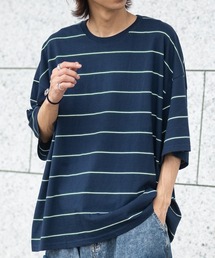 JOHN'S CLOSET | 【40I】マルチボーダー ワイドシルエット 半袖Tシャツ(Tシャツ/カットソー)