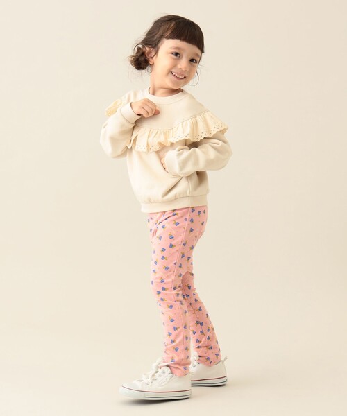 BEAMS mini（ビームスミニ）の「BEAMS mini / レースフリル スウェット 2024FW（90～150cm）（スウェット・キッズ・ホワイト系その他5/ブラウン系その他4・90/100/110/120/130/140/150）」の8枚目の写真