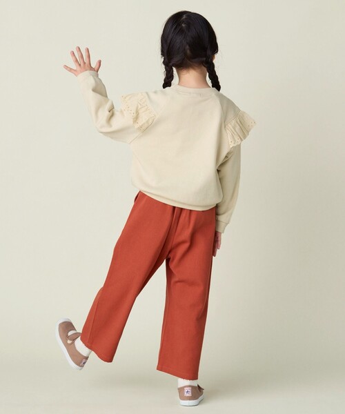 BEAMS mini（ビームスミニ）の「BEAMS mini / レースフリル スウェット 2024FW（90～150cm）（スウェット・キッズ・ホワイト系その他5/ブラウン系その他4・90/100/110/120/130/140/150）」の6枚目の写真