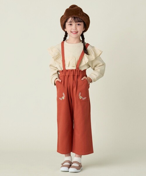 BEAMS mini（ビームスミニ）の「BEAMS mini / レースフリル スウェット 2024FW（90～150cm）（スウェット・キッズ・ホワイト系その他5/ブラウン系その他4・90/100/110/120/130/140/150）」の5枚目の写真