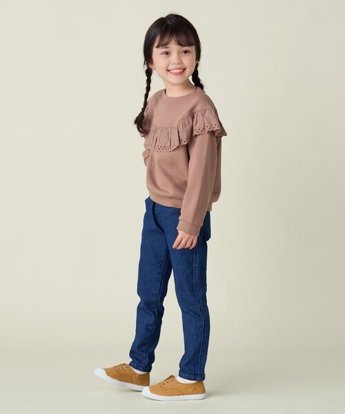 BEAMS mini（ビームスミニ）の「BEAMS mini / レースフリル スウェット 2024FW（90～150cm）（スウェット・キッズ・ホワイト系その他5/ブラウン系その他4・90/100/110/120/130/140/150）」の11枚目の写真