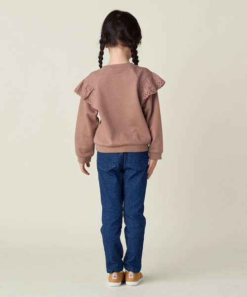BEAMS mini（ビームスミニ）の「BEAMS mini / レースフリル スウェット 2024FW（90～150cm）（スウェット・キッズ・ホワイト系その他5/ブラウン系その他4・90/100/110/120/130/140/150）」の12枚目の写真