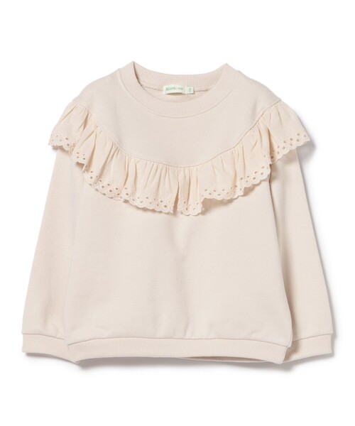 BEAMS mini（ビームスミニ）の「BEAMS mini / レースフリル スウェット 2024FW（90～150cm）（スウェット・キッズ・ホワイト系その他5/ブラウン系その他4・90/100/110/120/130/140/150）」の13枚目の写真