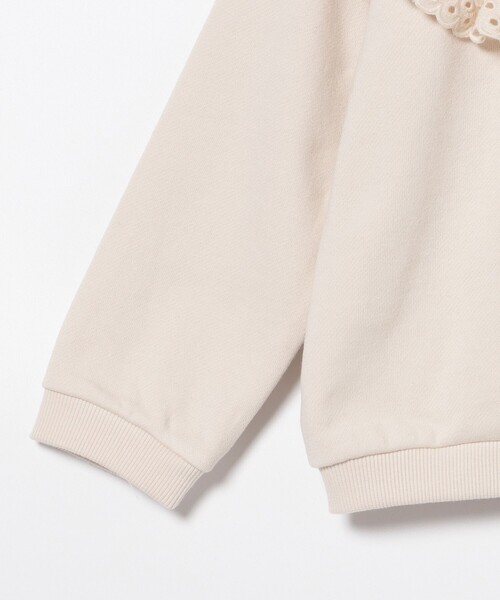 BEAMS mini（ビームスミニ）の「BEAMS mini / レースフリル スウェット 2024FW（90～150cm）（スウェット・キッズ・ホワイト系その他5/ブラウン系その他4・90/100/110/120/130/140/150）」の15枚目の写真