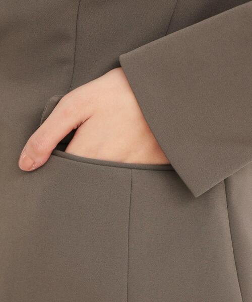 index（インデックス）の「◆ダブルクロスノーカラージャケット/セットアップ対応【洗濯機洗い可/ストレッチ/防シワ/イージーアイロン】（ノーカラージャケット・レディース・ナチュラル/ブラック/ブラウン系その他・34/36/38/40/42）」の14枚目の写真