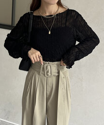 Thevon | ウェーブ柄シアープルオーバー(Tシャツ/カットソー)