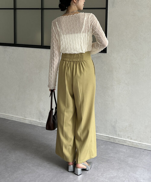 Thevon（ゼボン）の「ウェーブ柄シアープルオーバー（Tシャツ/カットソー・レディース・アイボリー/ブラック/ブラウン/グリーン系その他・FREE）」の11枚目の写真