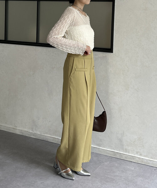 Thevon（ゼボン）の「ウェーブ柄シアープルオーバー（Tシャツ/カットソー・レディース・アイボリー/ブラック/ブラウン/グリーン系その他・FREE）」の12枚目の写真