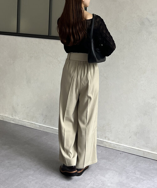 Thevon（ゼボン）の「ウェーブ柄シアープルオーバー（Tシャツ/カットソー・レディース・アイボリー/ブラック/ブラウン/グリーン系その他・FREE）」の19枚目の写真