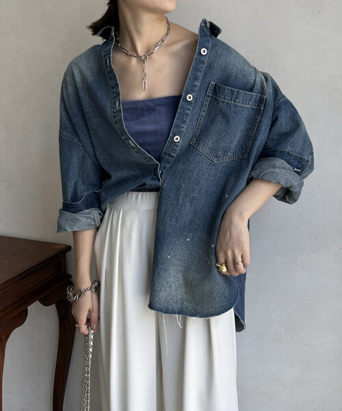 DouDou（ドゥドゥ）の「コーデュロイカップ付キャミ（キャミソール・レディース・ブラウン/ブルー/ブラック・FREE）」の15枚目の写真