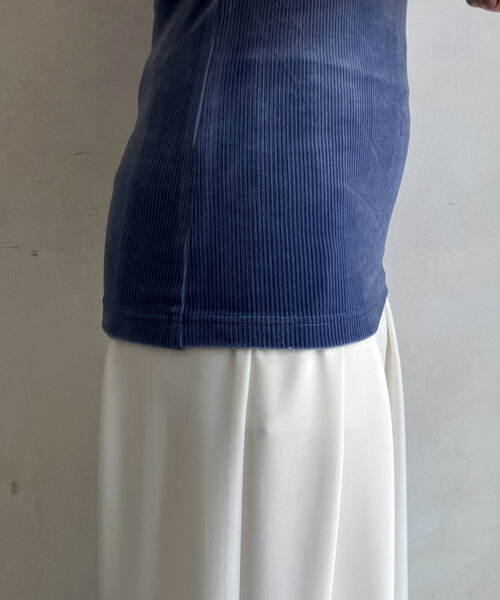 DouDou（ドゥドゥ）の「コーデュロイカップ付キャミ（キャミソール・レディース・ブラウン/ブルー/ブラック・FREE）」の5枚目の写真